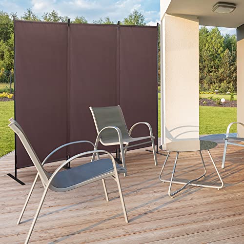 6Ft Black Folding Room Divider F895380