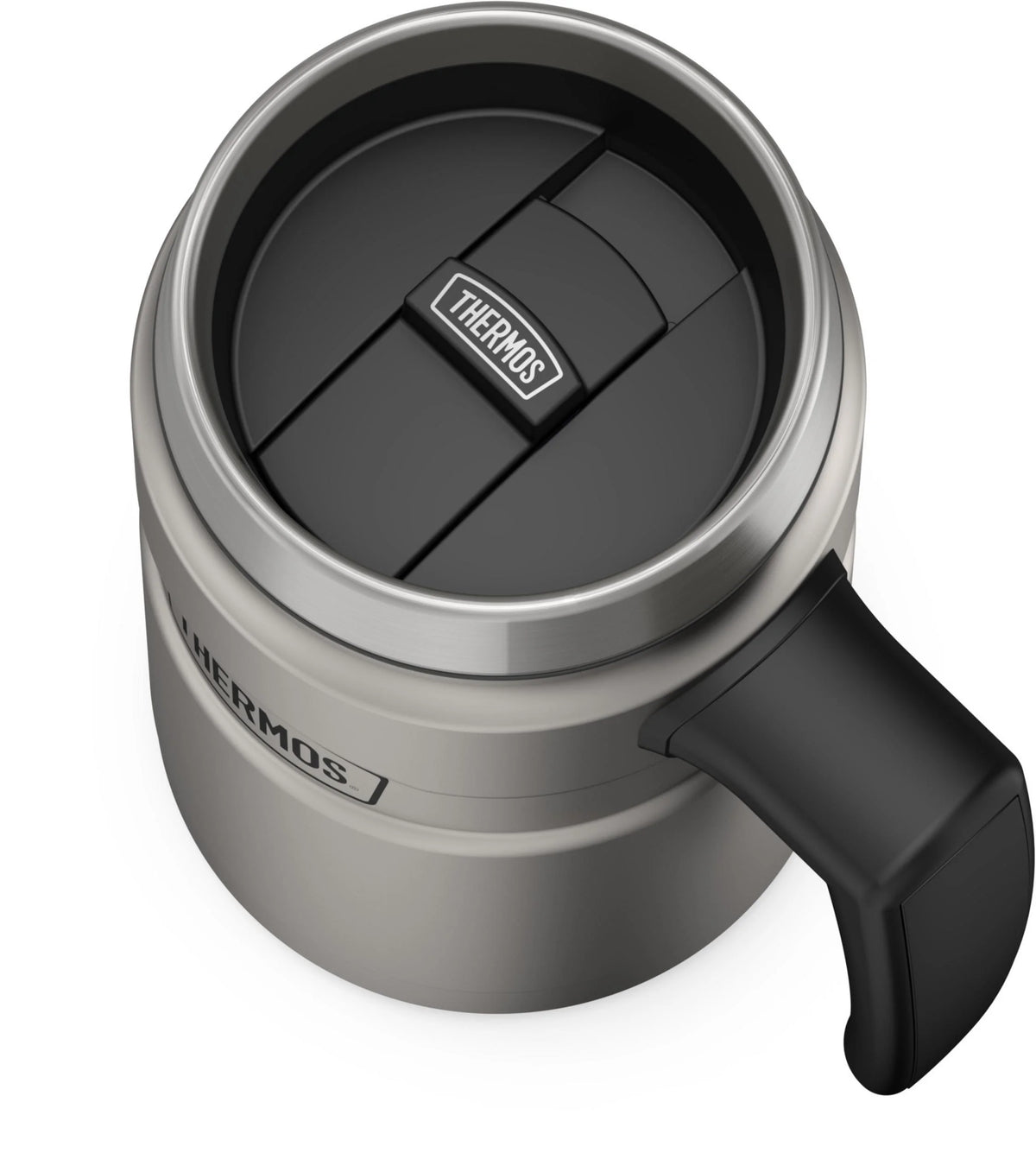 16 Oz Vacuum Insulated Desk Mug, Matte Stainless Steel S8781