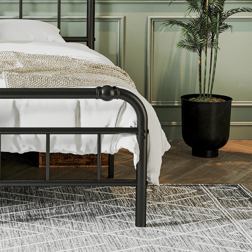 King Bed Frame with Headboard and Footboard U697