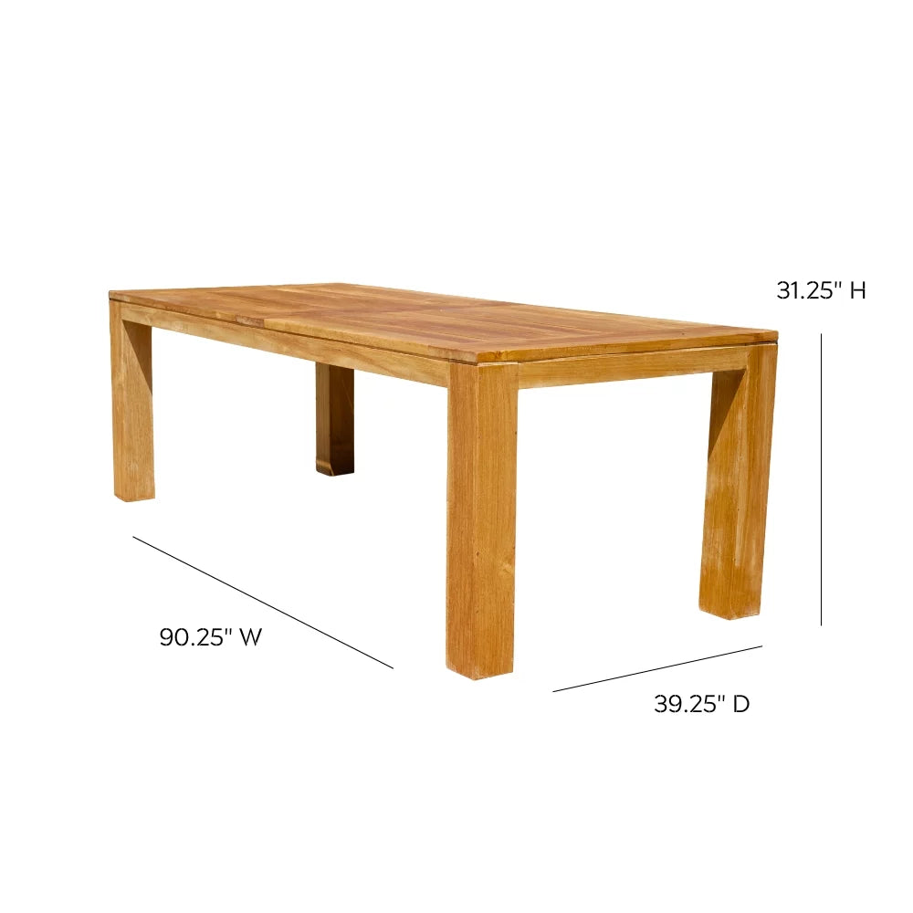 Teak Wood 8-person Long Rectangular Dining Table N725