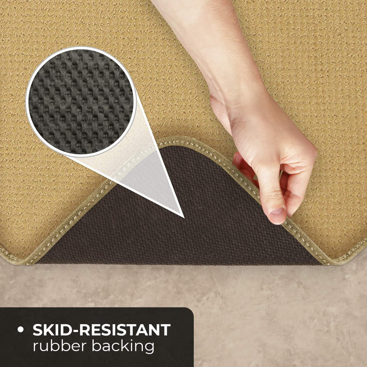 Skid-Resistant Carpet Runner - Camel Tan - 8 Feet X 27 Inches T307