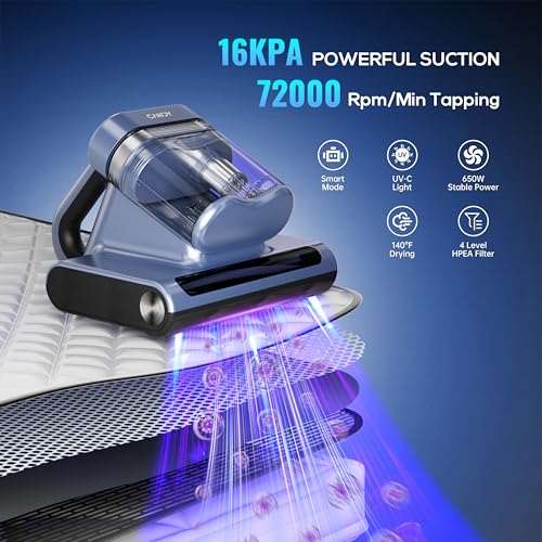 16Kpa Handheld Mattress Vacuum Cleaner with UV-C Light U53708