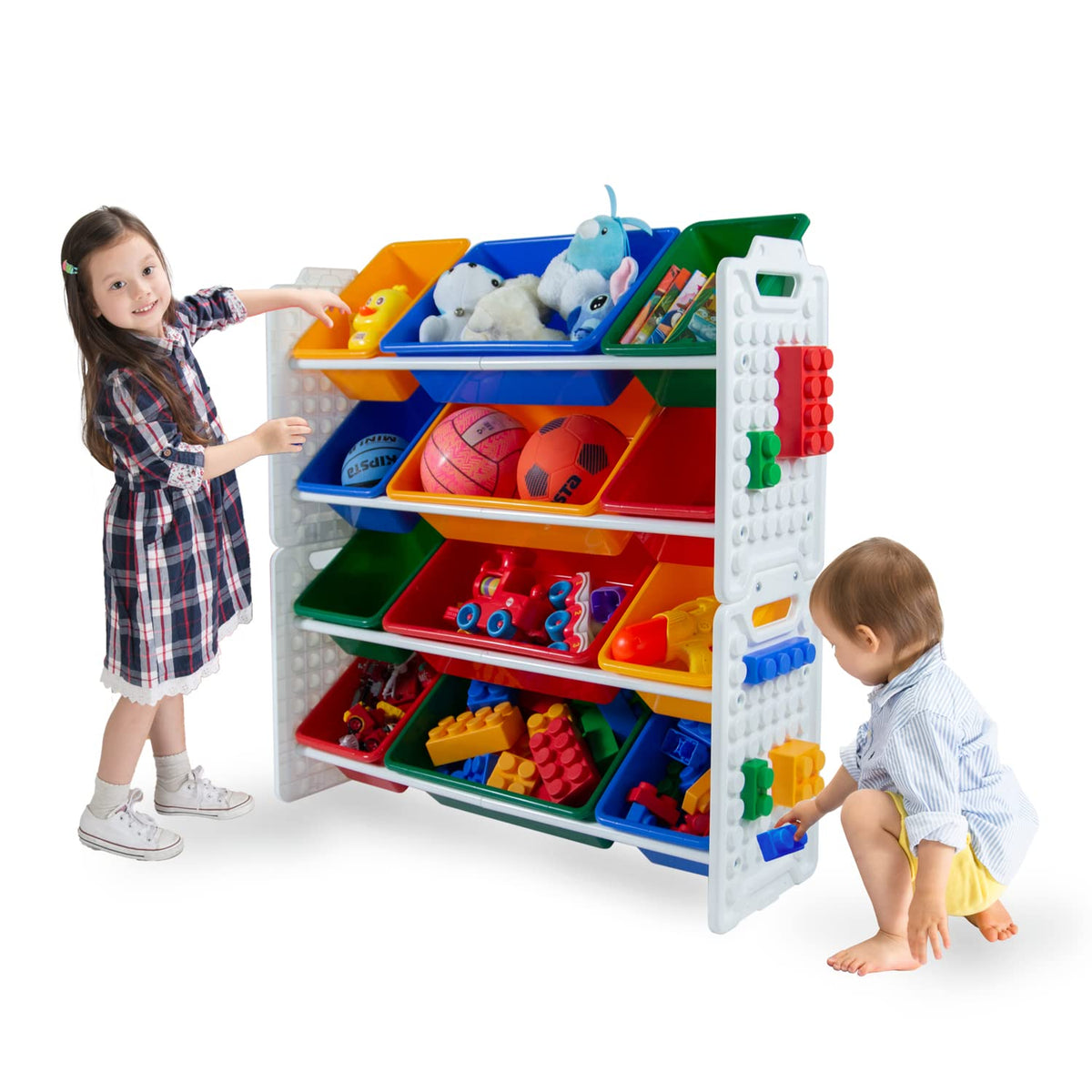 12 Removable Storage Bins Toy Organizer Y357