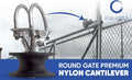 4 Round Post x 2 1/2 Round Gate Premium Nylon Cantilever Roller, Pack of 2 K63077