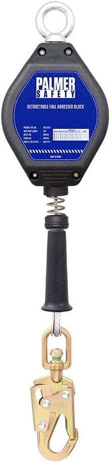 30 FT Self Retracting Lifeline Galvanized Cable Snap Hook X869