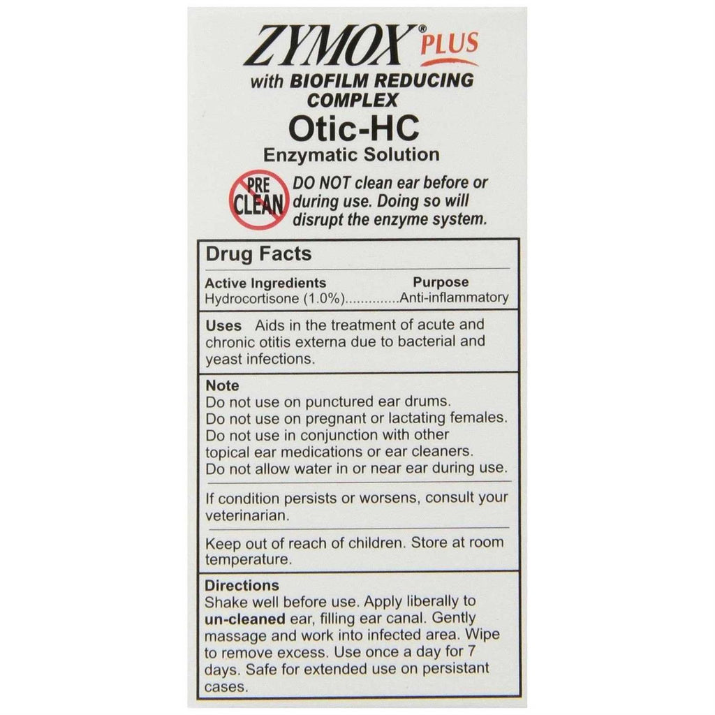 Zymox Plus Otic Hydrocortisone Pet Supplies L6543