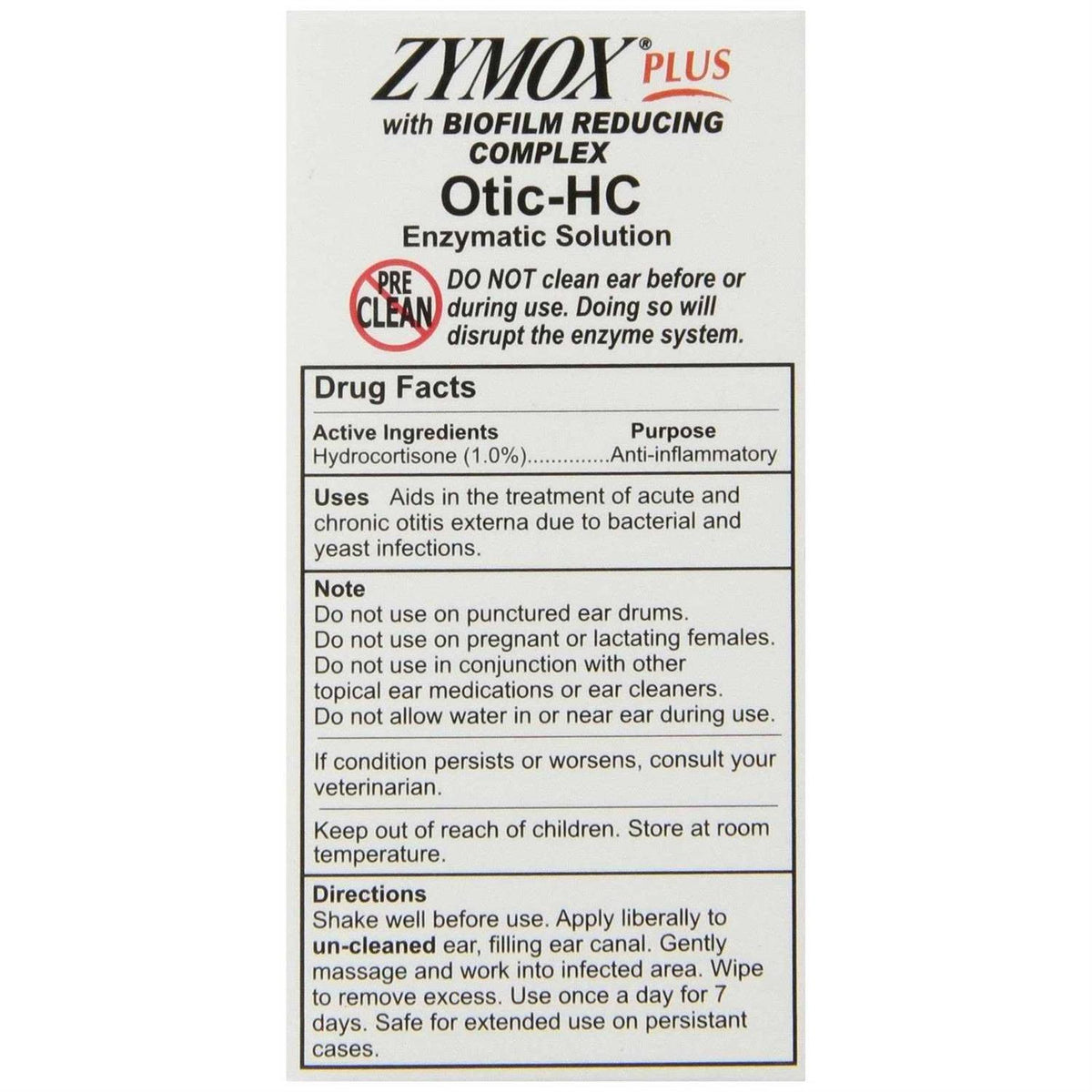 Zymox Plus Otic Hydrocortisone Pet Supplies L6543