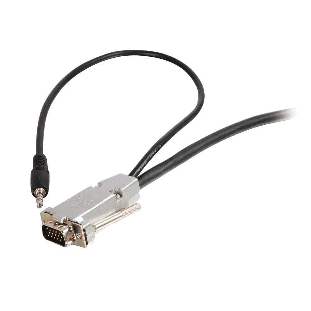 25ft Plenum-Rated HD15 UXGA M/F Extension Cable + 3.5mm M/M Audio J630