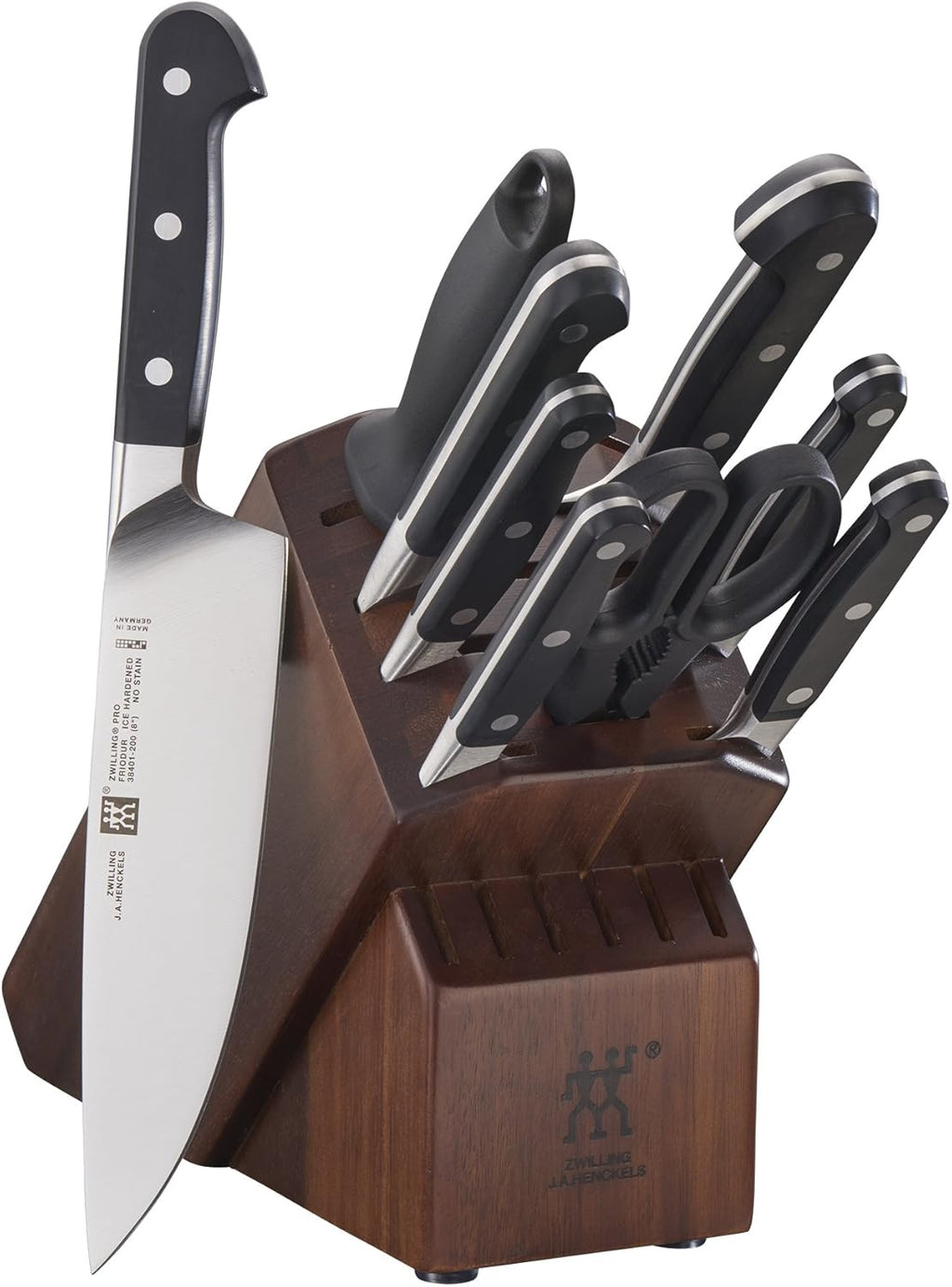 10-pc Acacia Knife Block Set S382