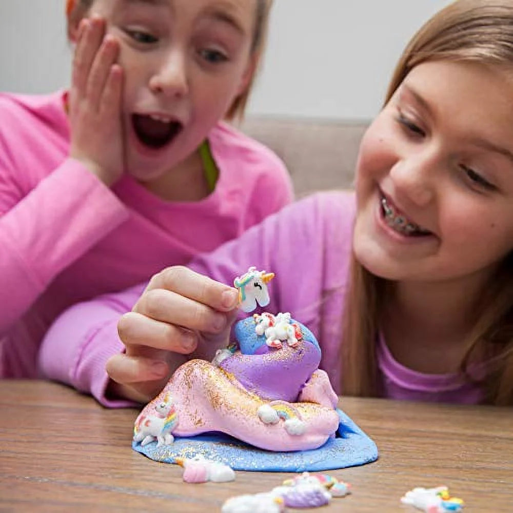 Unicorn Slime Kit with Fluffy Slime, Charms, Emoji Slime, Floam Beads, Glitter Add Ins DIY Slime Making Kit and Slime Accessories X7152