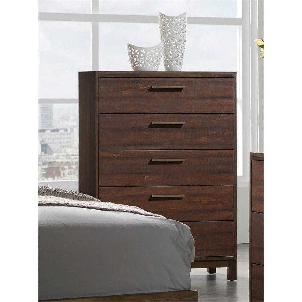 Bedroom Set Rustic Tobacco and Dark Bronze D500519