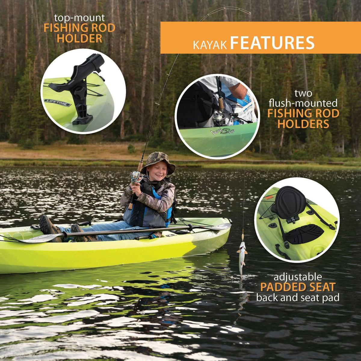Olive Green Fishing Kayak E107