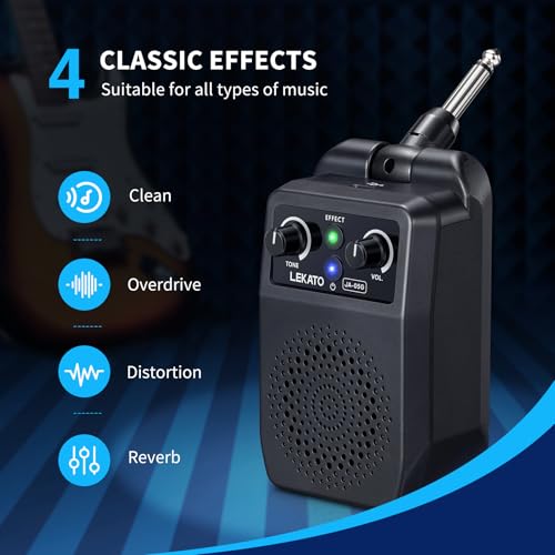 Mini Electric Guitar Amp 5W Bluetooth with Built-in 4 Effects Rechargeable B467