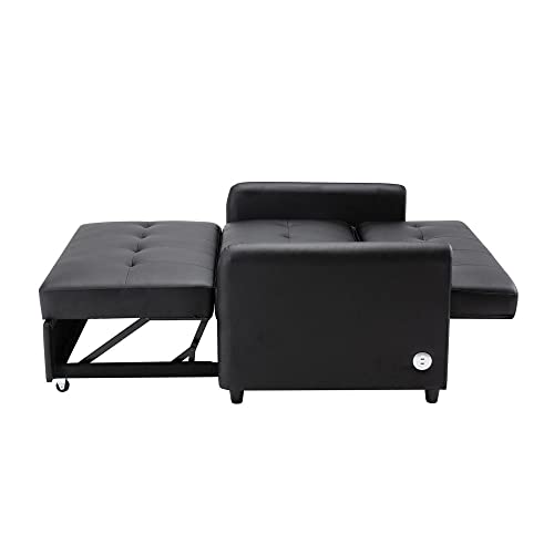 Brown Pull-Out Sofa Bed P9096
