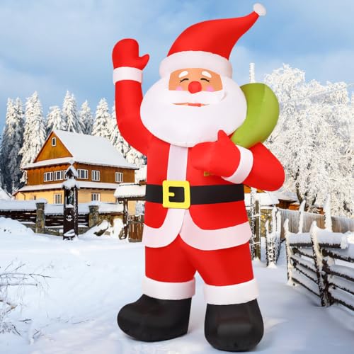 9 FT Animated Santa Inflatable with LEDs H116
