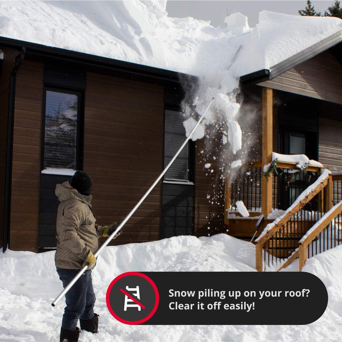 20 ft. Reach Aluminium Roof Snow Removal Tool D629