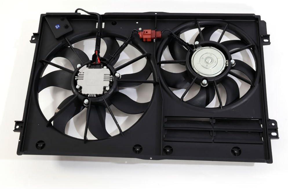 Engine Radiator Dual Fan Assembly Compatible with Volkswagen Audi 2.0L 1984CC Z6180