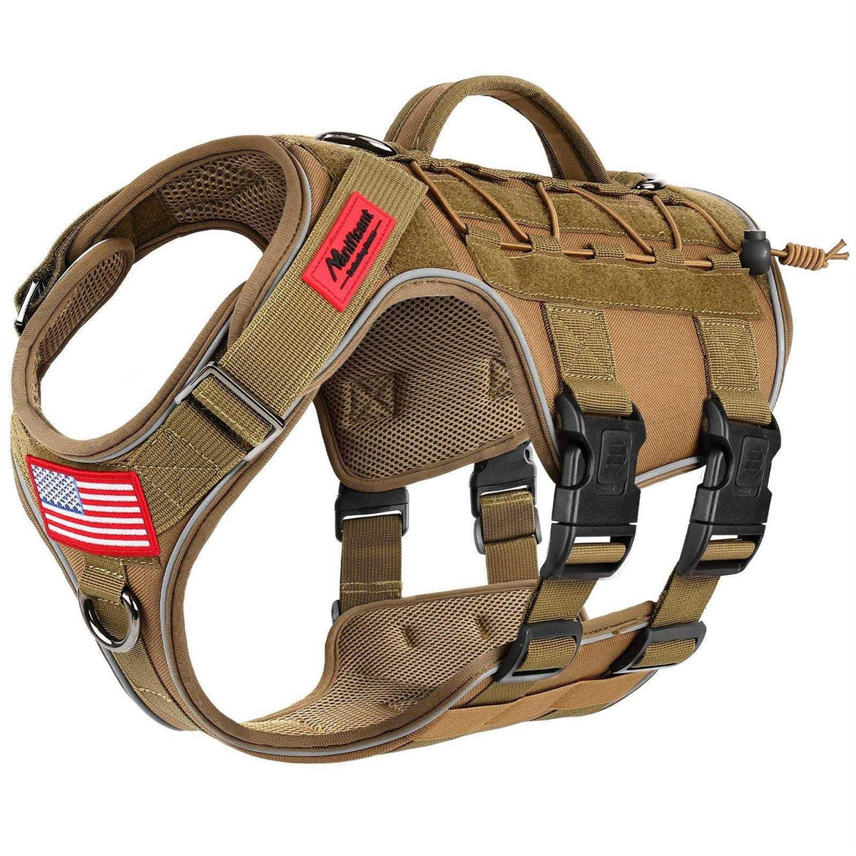 Tactical Dog Harness Reflective No Pull with Handle T7277