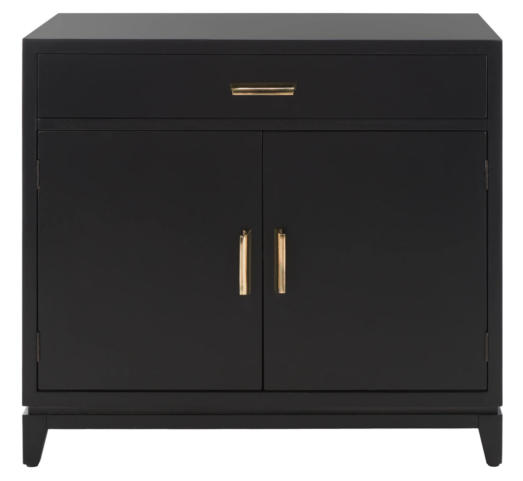Black 2 Door 1 Drawer Chest D613008