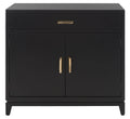 Black 2 Door 1 Drawer Chest D613008
