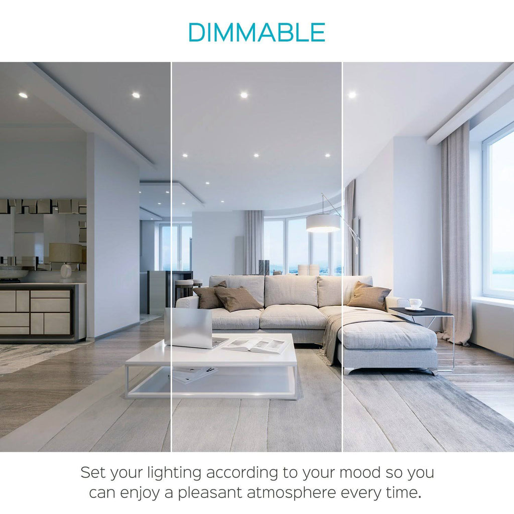 4 inch Ultra Thin LED Recessed Light with Junction Box, 10W, 4000K Cool White Dimmable, 650 Lumens L116