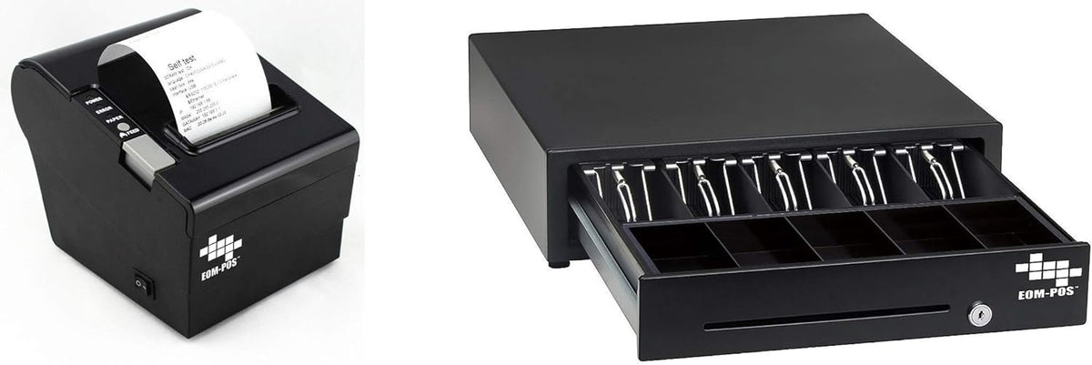 Heavy Duty Cash Register Drawer with Thermal Receipt Printer and Barcode Scanner K8086