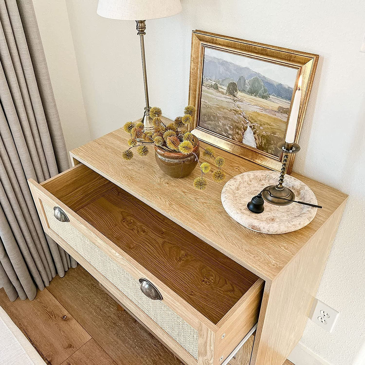 Rattan Cabinet Chest of Drawers B63566