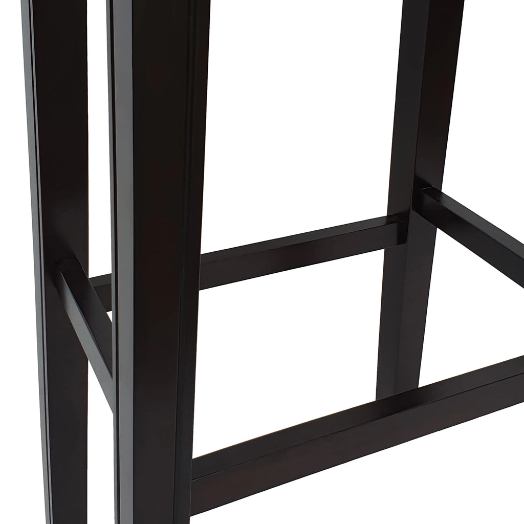 Gray and Cappuccino Brown Upholstered 30 Inch Backless Barstool Set of 2 T815308