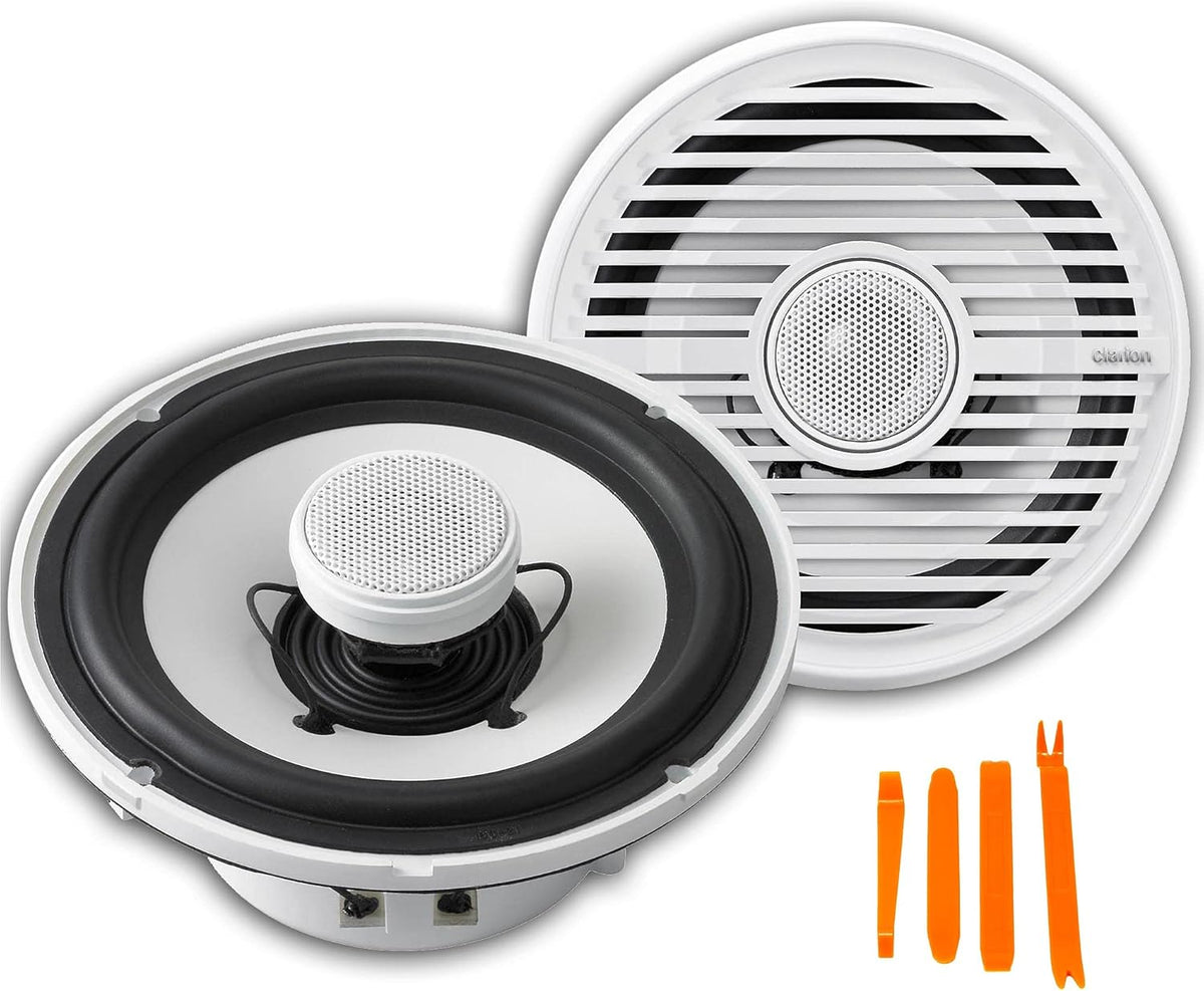 6.5-Inch 100-Watt Marine Speakers Pair with Pry Tool Kit T585337