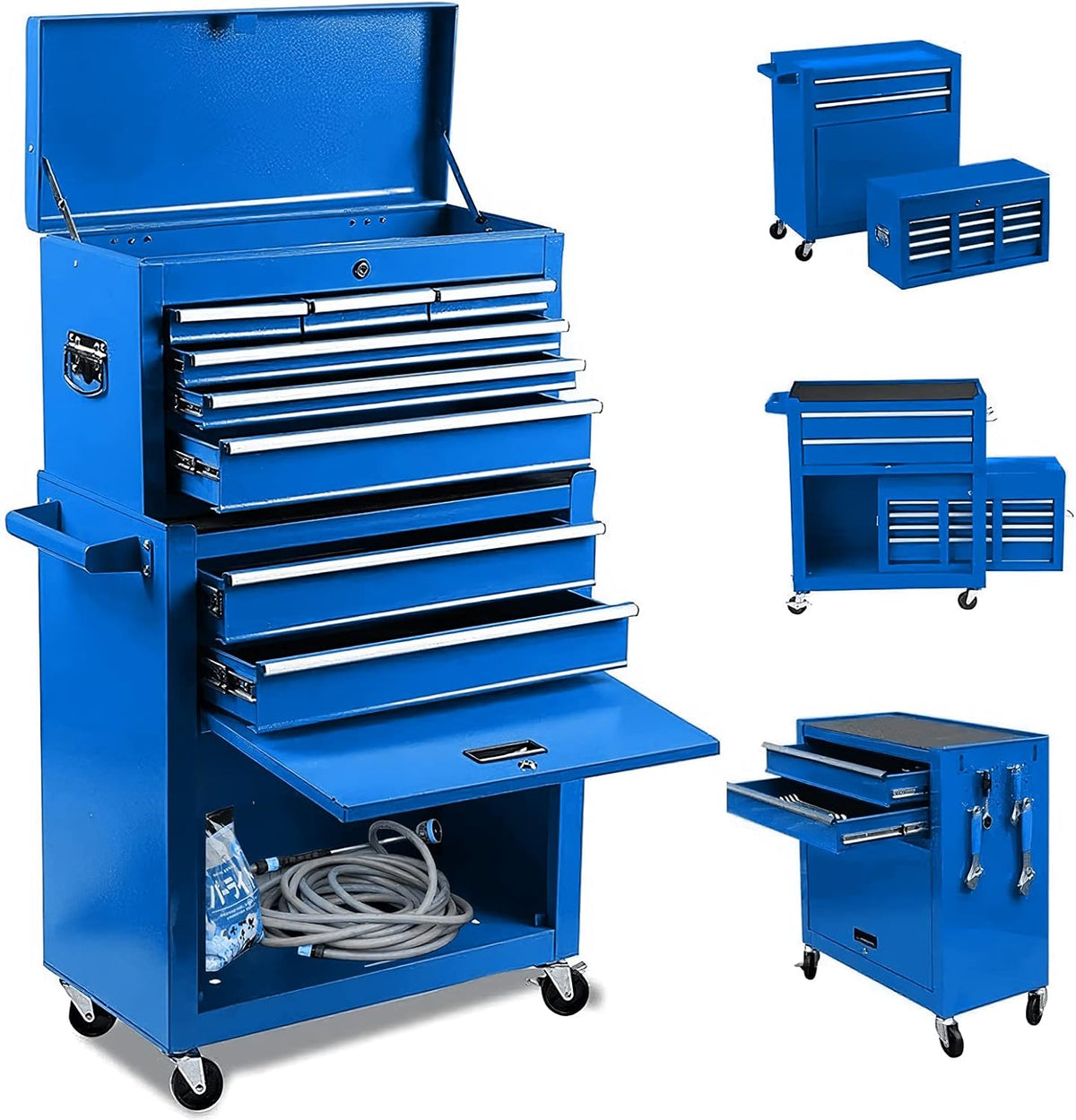 Blue 8-Drawer Rolling Tool Chest with Lock K7029