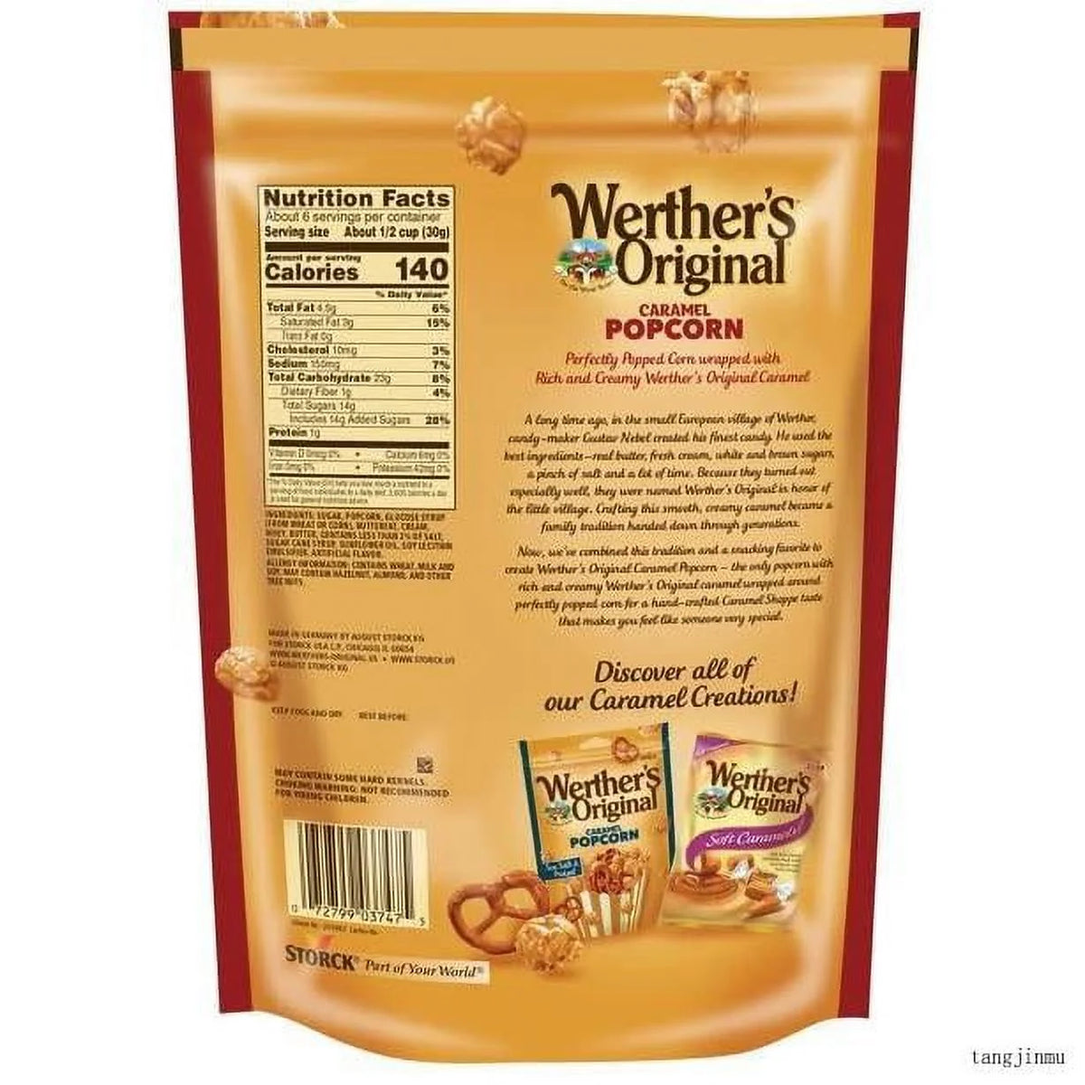 Caramel Popcorn 5.29 Oz Bag (Pack Of 3) V732