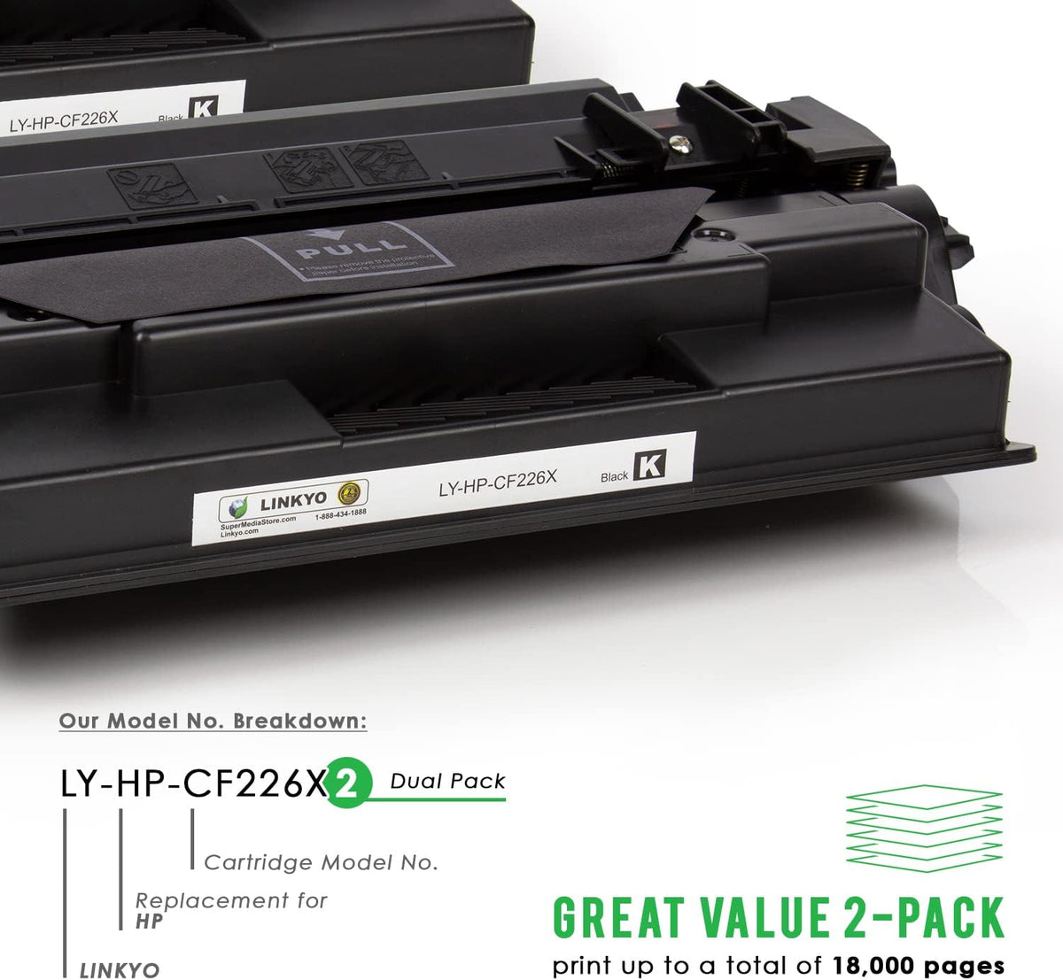 Compatible Toner Cartridge Black High Yield 2-Pack G64385