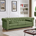 Green Velvet 3 Seater Chesterfield Sofa I608