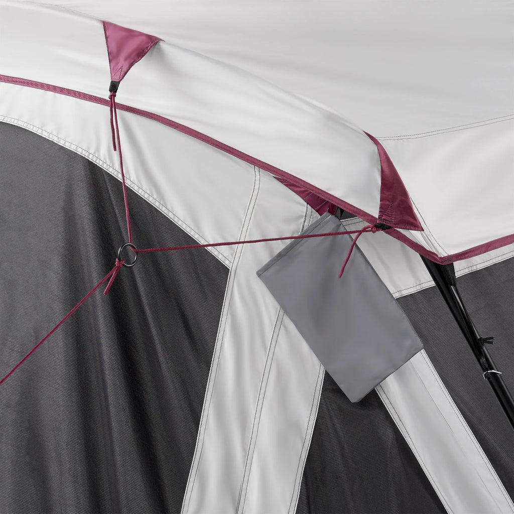 11-Person Camping Cabin Tent with Screen Room, Red X10914