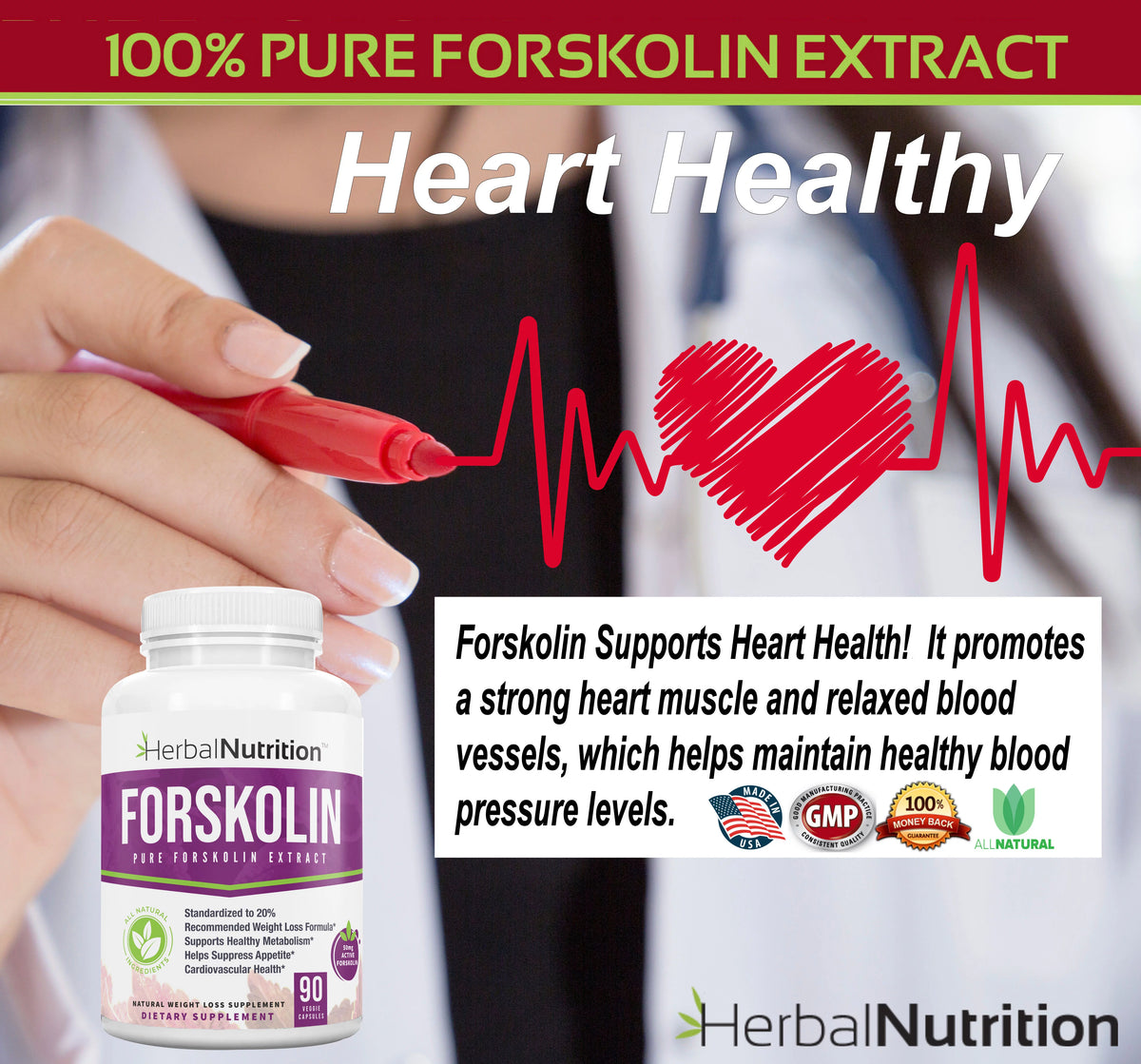 Pure Forskolin Extract 250mg 20% Coleus Forskohlii 90 Ct N232