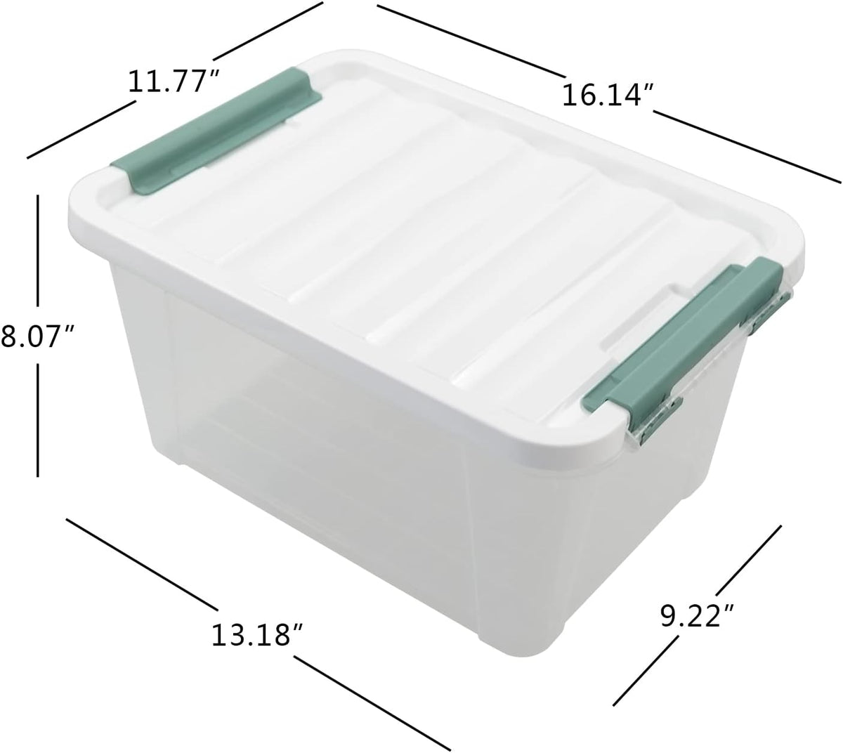 20 Quart Clear Plastic Bin with Lid, 6 Packs J10448