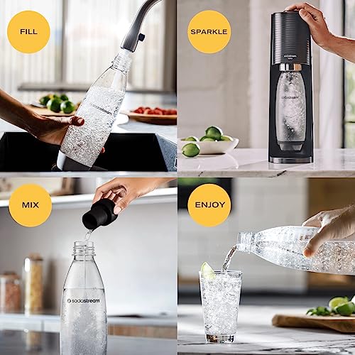 White Sparkling Water Maker with 1L BPA-Free Water Bottle U893