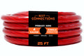 4Ga 25ft Red Translucent Power Ground Electrical Auto Wire P13039