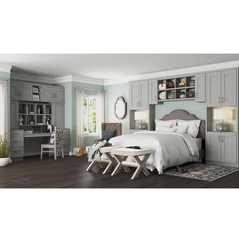 Dove Gray Farmhouse Apron-Front Sink Base Kitchen Cabinet J155
