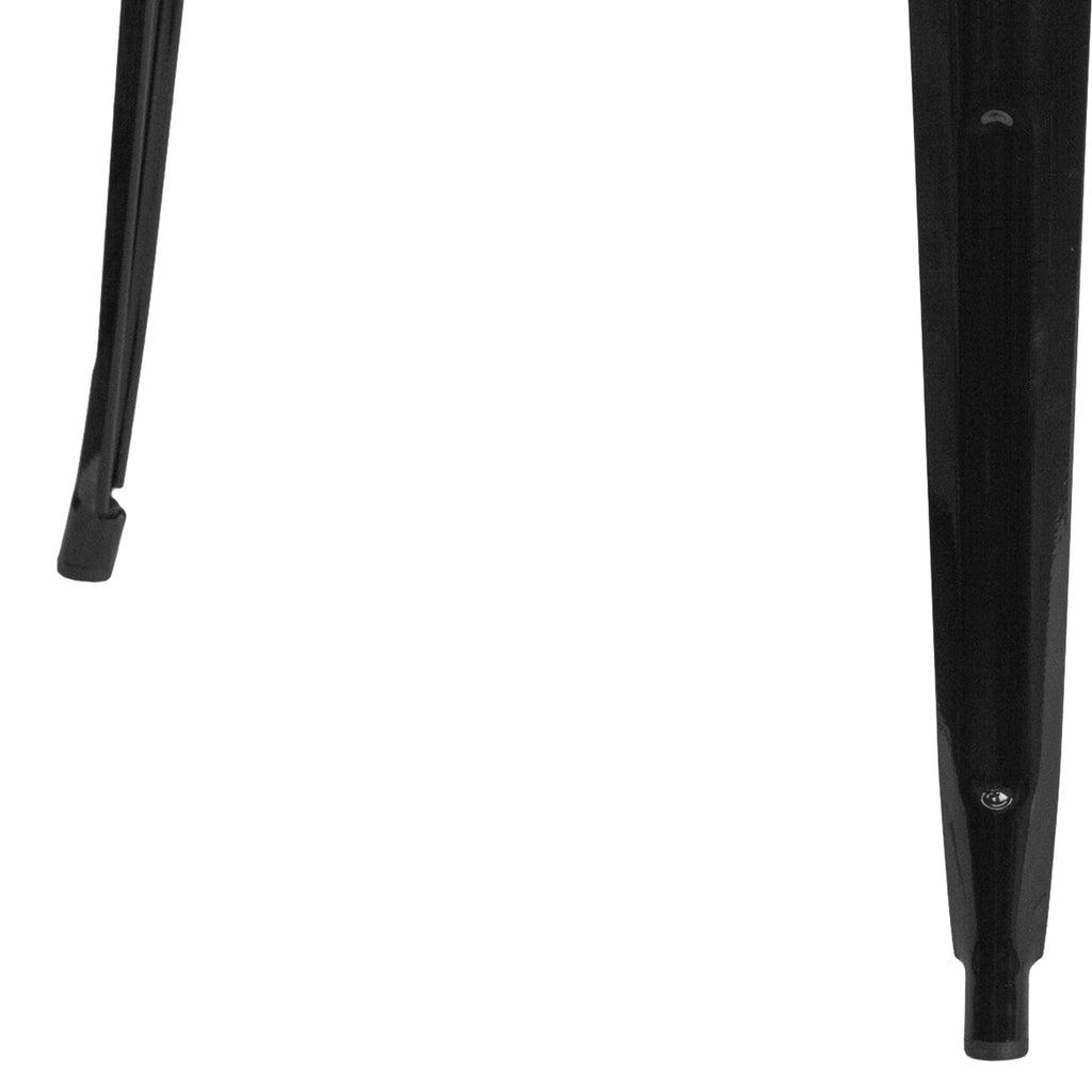 Black Metal Indoor-Outdoor Bar Height Table X2380