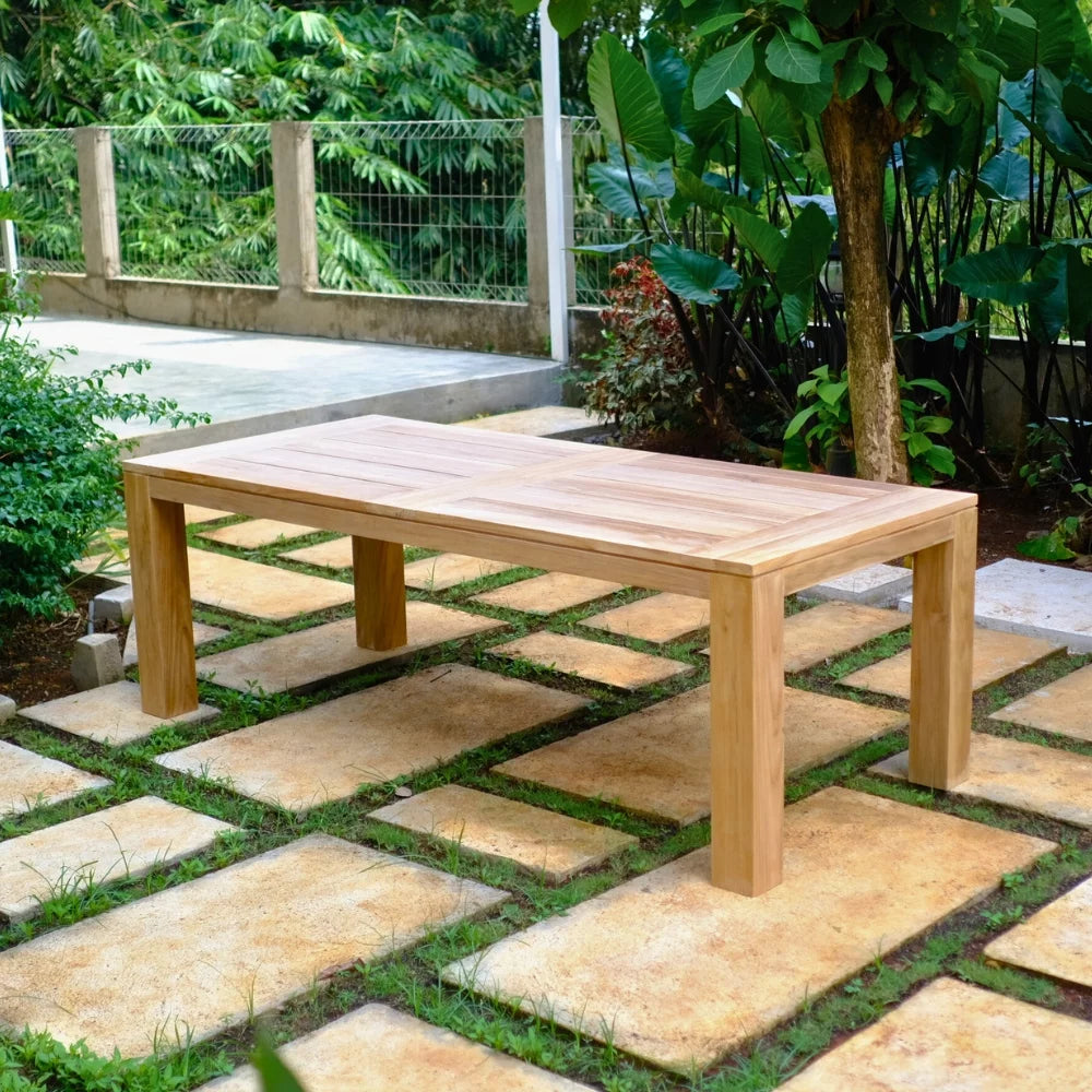 Teak Wood 8-person Long Rectangular Dining Table N725