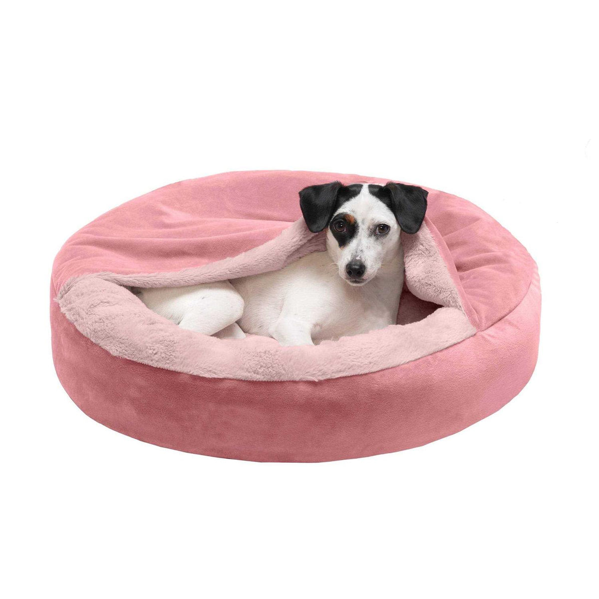 Faux Fur Hooded Donut Bed Z372034