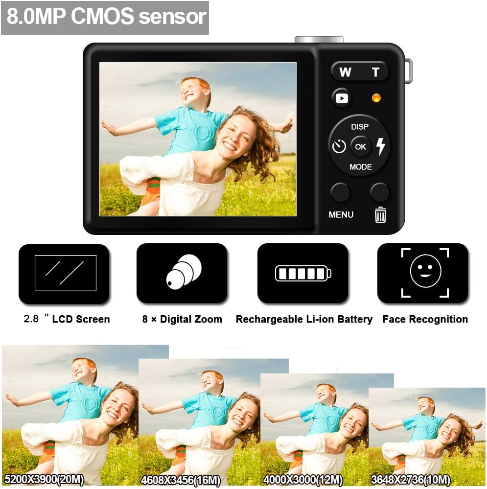 20MP Digital Camera with 8X Zoom Q8645