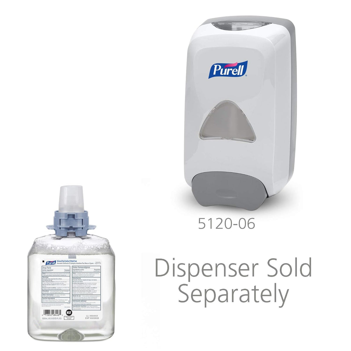 1200 mL Fragrance Free Foam Hand Sanitizer Refill (Pack of 4) O394
