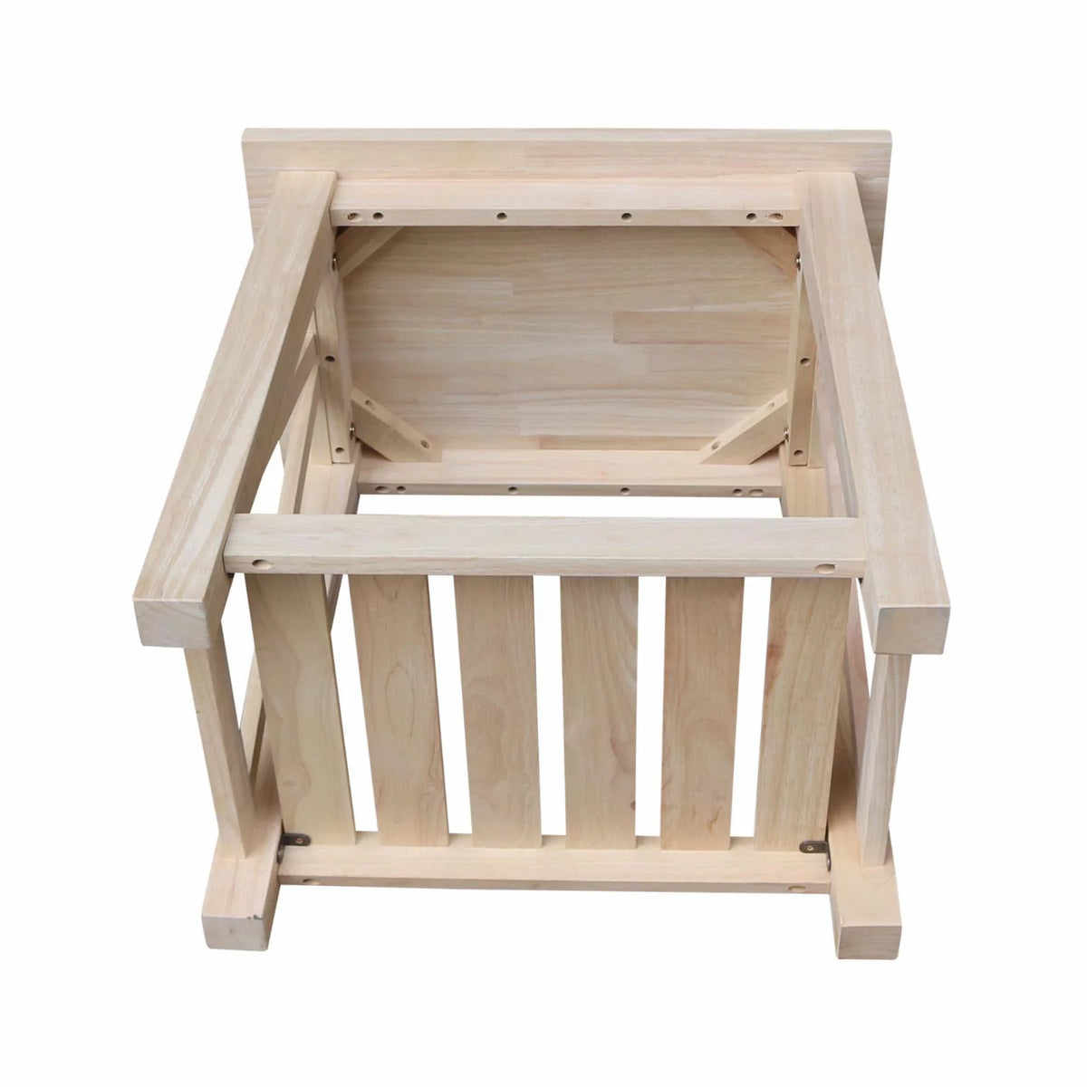 Solid Wood End Table with Shelf G60782