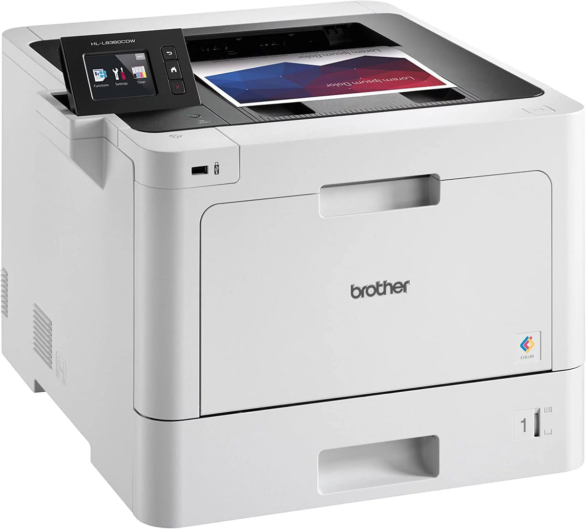 Color Laser Printer, 33 ppm, Auto 2-Sided Printing A538188