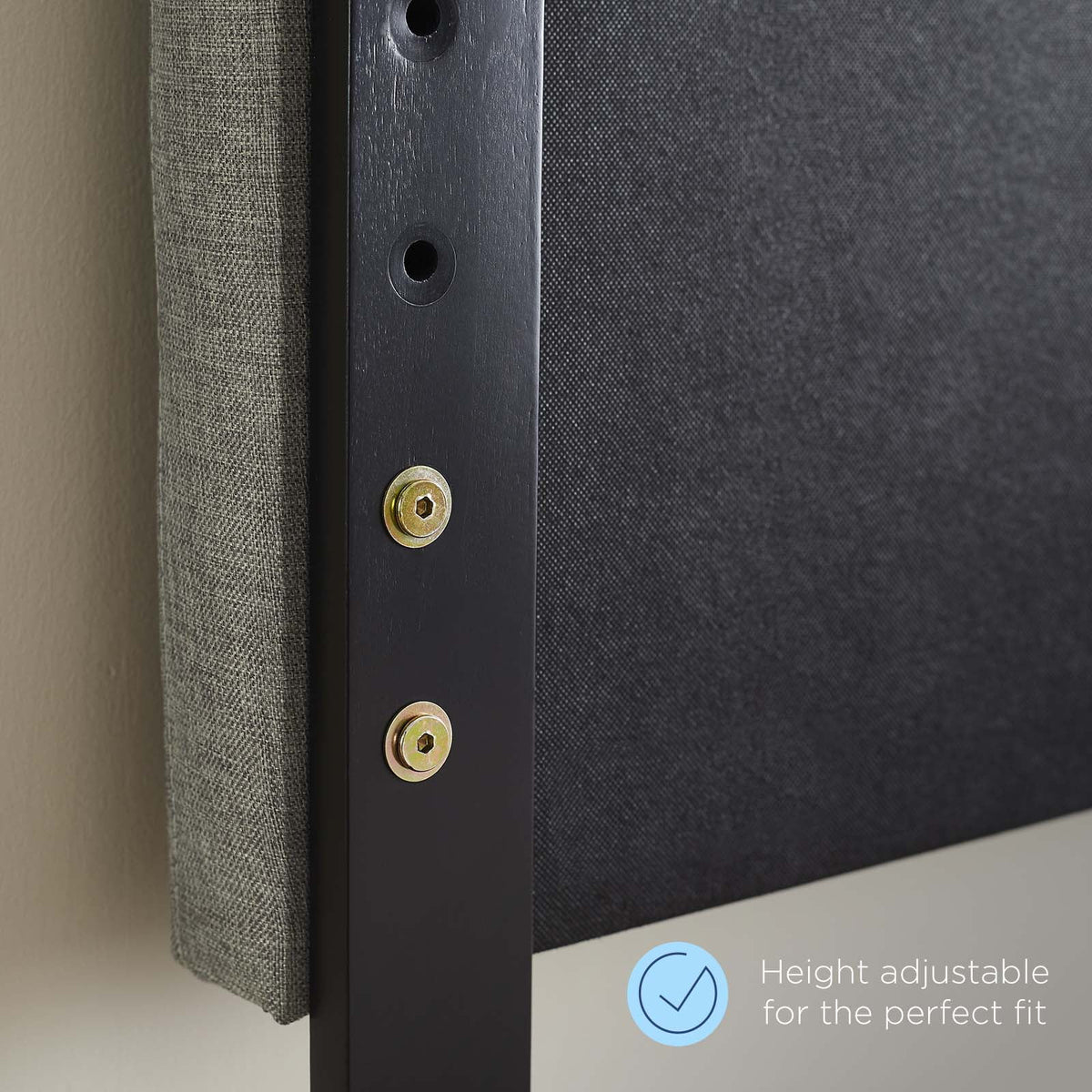 King Size Velvet Dark Grey Headboard V1188
