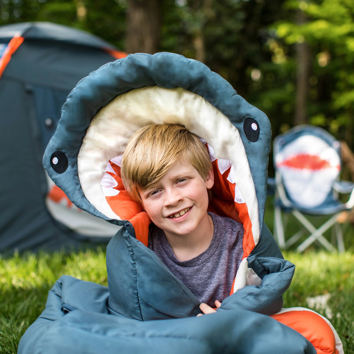 Kids Sleeping Bag Navy Gray J647845