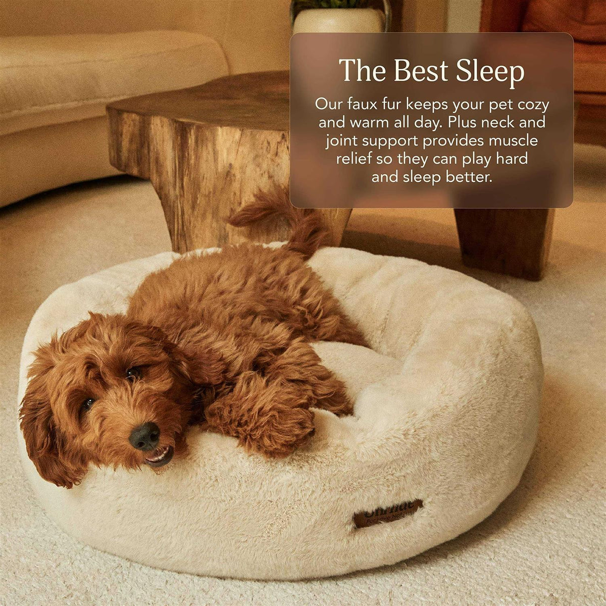 Extra Soft Dog Bed Removable Faux Fur Cover I616143