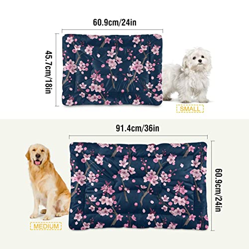 Soft Machine Washable Dog Bed Mat with Anti-Slip Bottom R4494